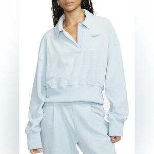 Nike velour light blue track suit jacket